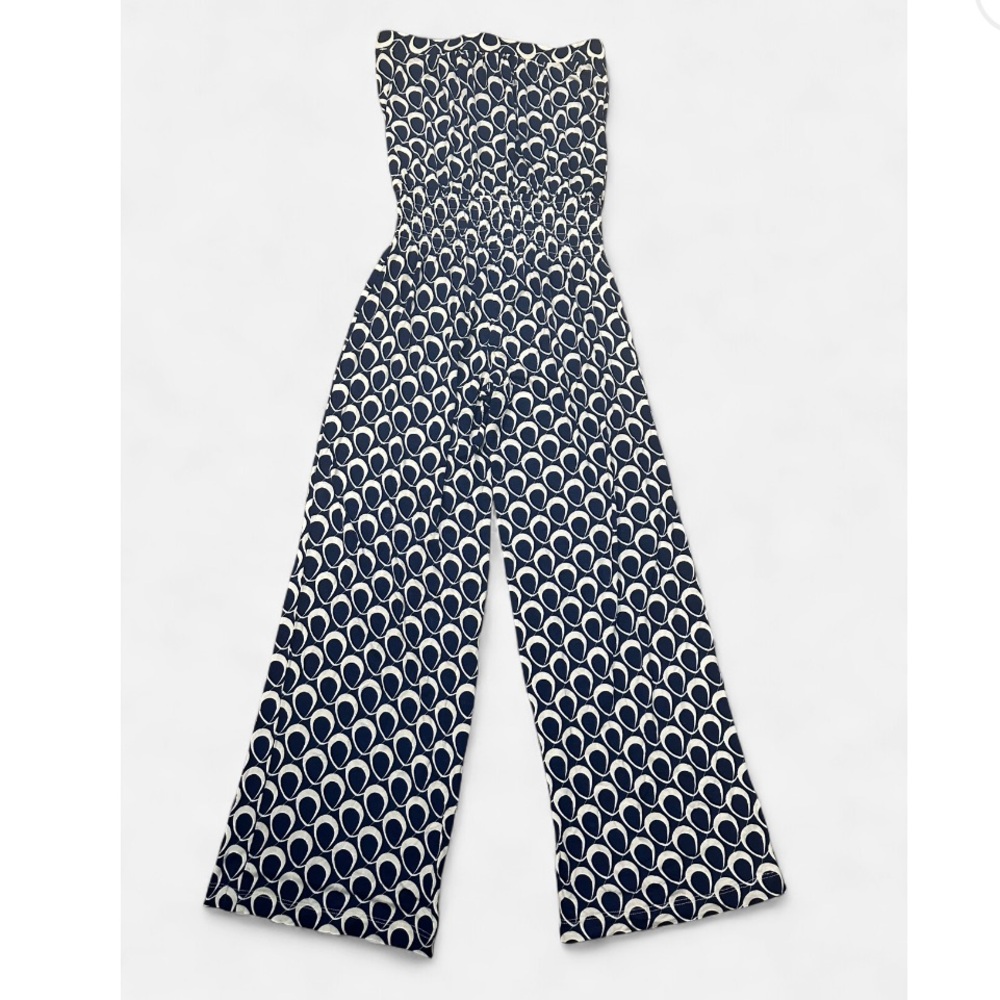 Macbeth Collection Navy and White Patterned Jumps… - image 3